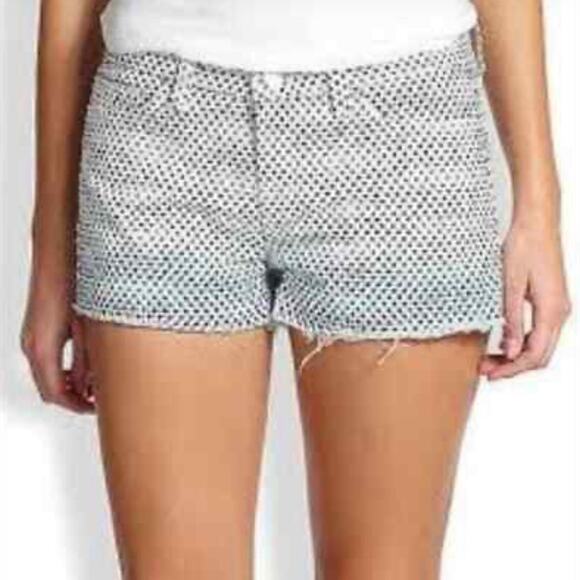 Nwt- J. BRAND Ombre Dot Cut-Off Denim Shorts-27 - Picture 1 of 5